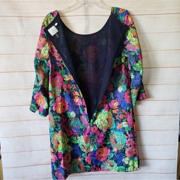 Anthropologie HD in Paris Tropicalist Floral  Shift Dress - Picture 7 of 11